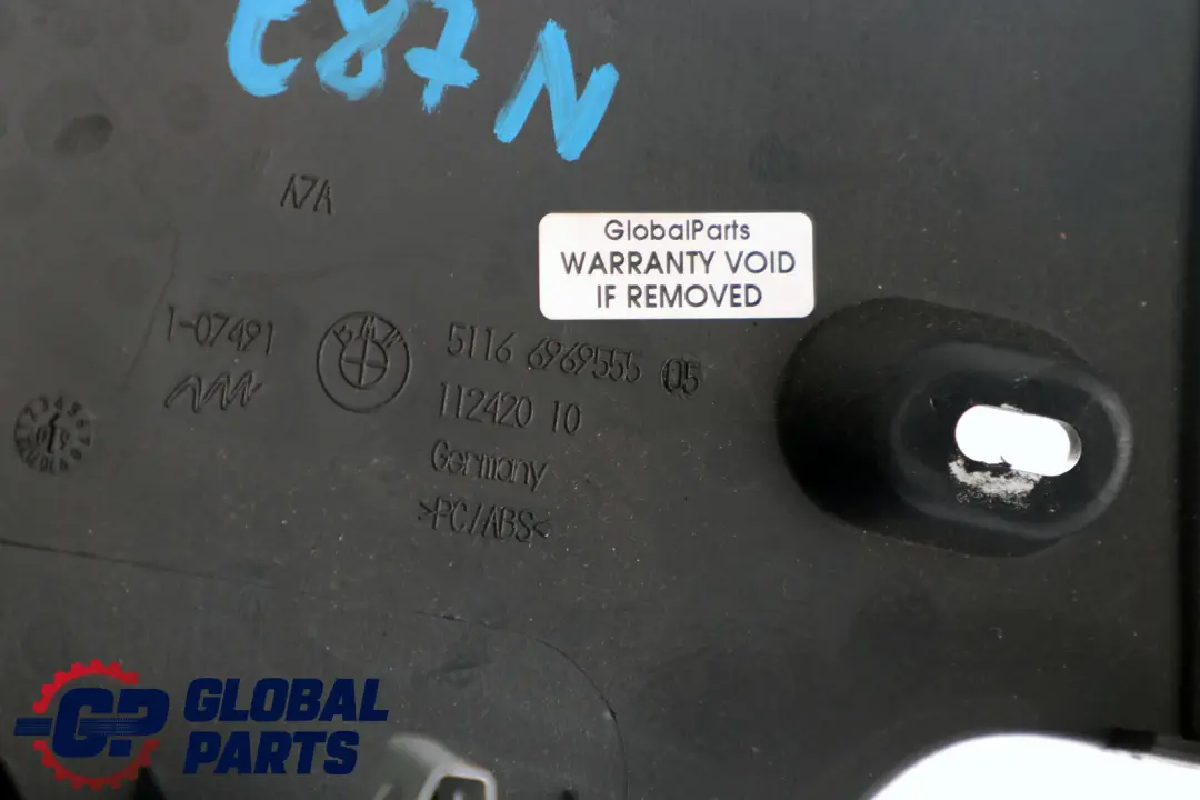 BMW 1 SERIES E81 E82 E87N E88 Driver Side Dash Headlight Switch Panel Trim - SKU rhd-6969555 - Part number 51166969555