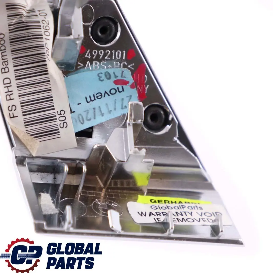 Dashboard Strip Panel Right O/S Wood Bamboo Grain Dark to BMW X5 X6 E70 E71 1 with Part number 6970154 BMW X5 X6 E70 E71 1 Dashboard Strip Panel Right O/S Wood Bamboo Grain Dark - SKU rhd-6970154-1 - Part number 6970154