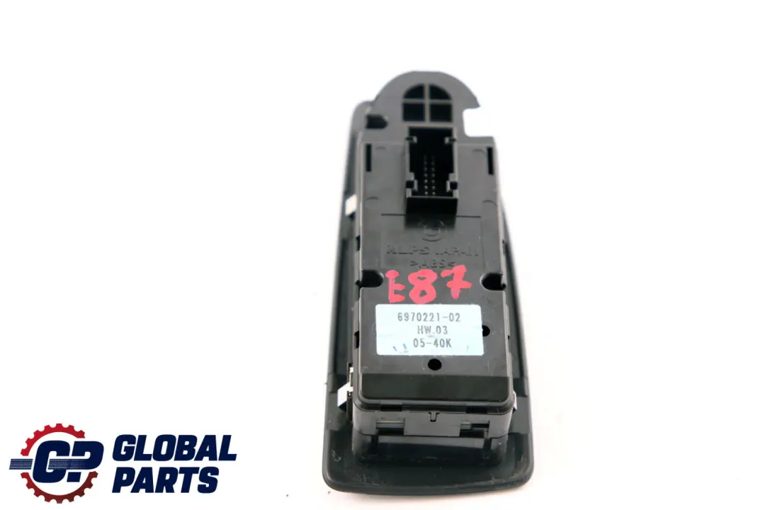 BMW 1 Series E87 E87N Switch Window Lifter Driver's Side Right Black - SKU rhd-6970221 - Part number 6970221