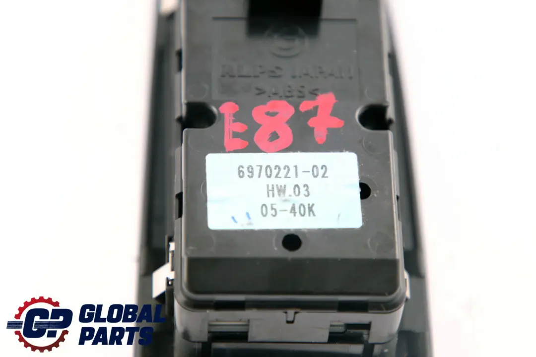 BMW 1 Series E87 E87N Switch Window Lifter Driver's Side Right Black - SKU rhd-6970221 - Part number 6970221