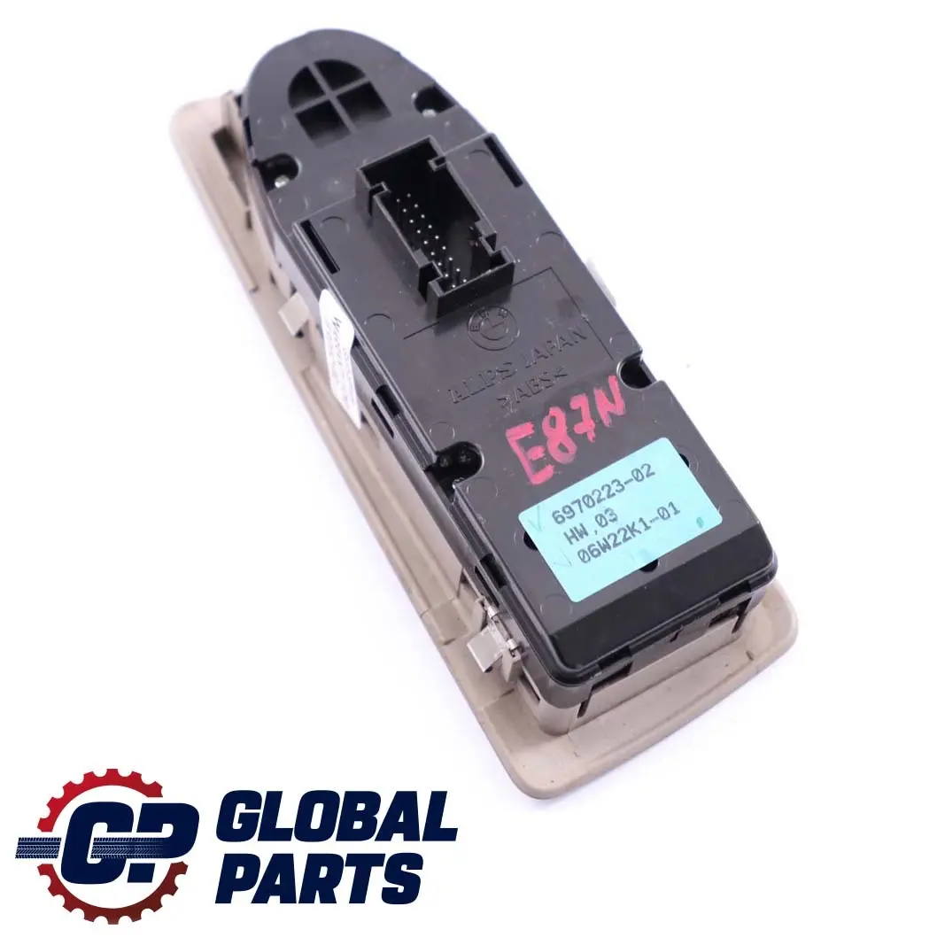 Window Lifter Switch Driver's Side Trim Panel Beige to BMW 1 Series E87 LCI with Part number 6970223 BMW 1 Series E87 LCI Window Lifter Switch Driver's Side Trim Panel Beige - SKU rhd-6970223 - Part number 6970223