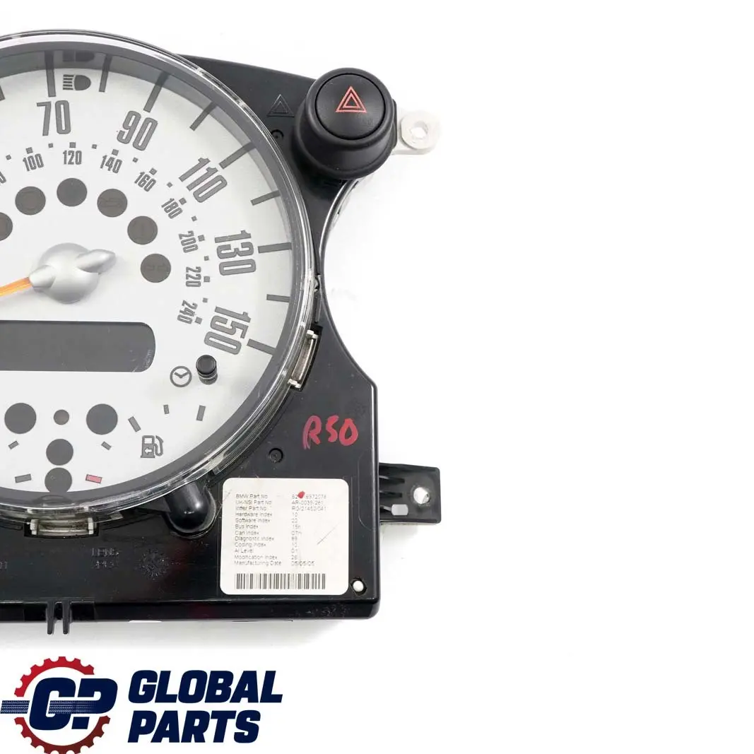 MINI Cooper One R50 R52 Speedometer Speedo Clock Instrument Cluster 6972076 - SKU rhd-6972076 - Part number 6936282