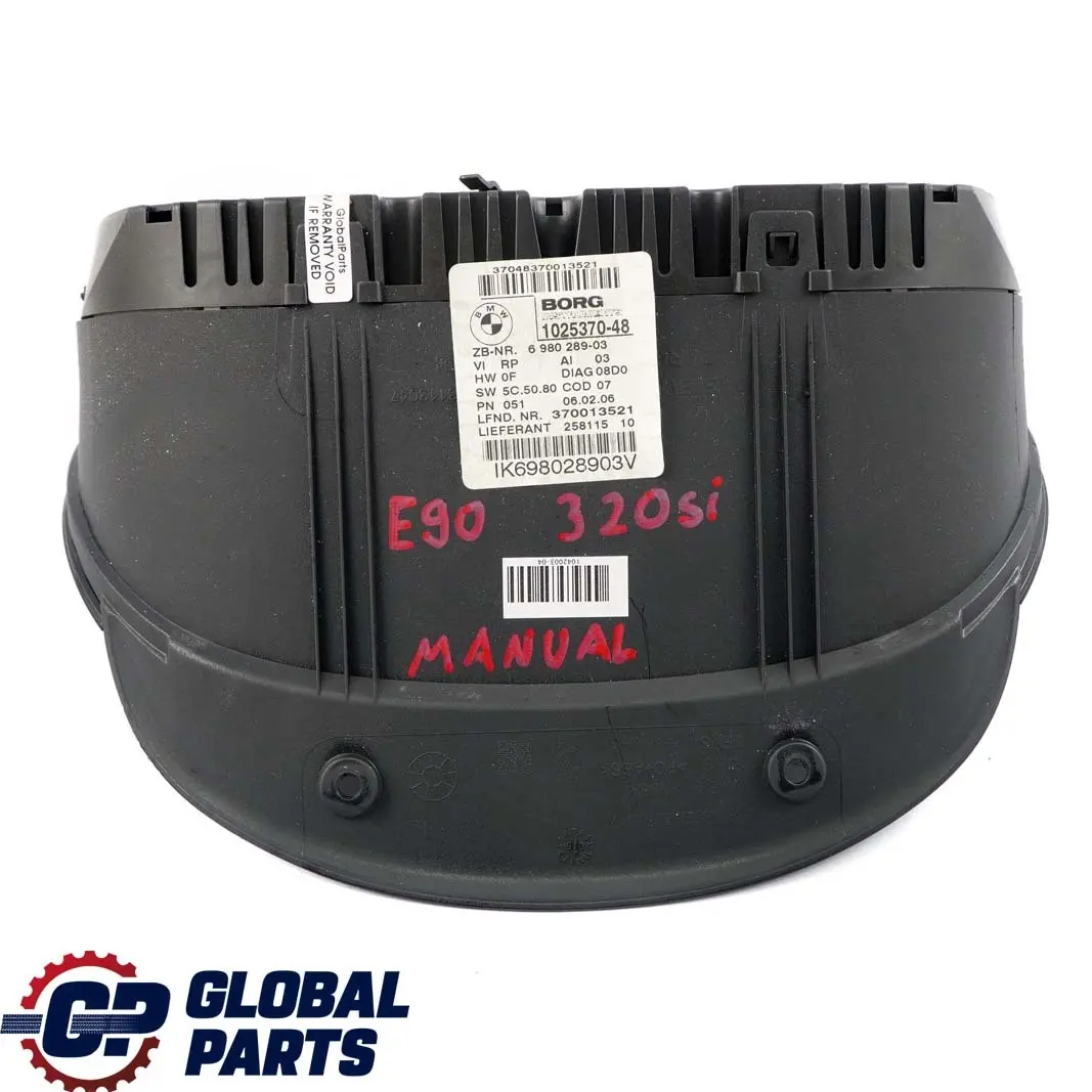 320si Speedometer Cluster Speedo Clock Gauges Petrol to BMW 3 Series E90 with Part number 6980289 BMW 3 Series E90 320si Speedometer Cluster Speedo Clock Gauges Petrol - SKU rhd-6980289 - Part number 6980289