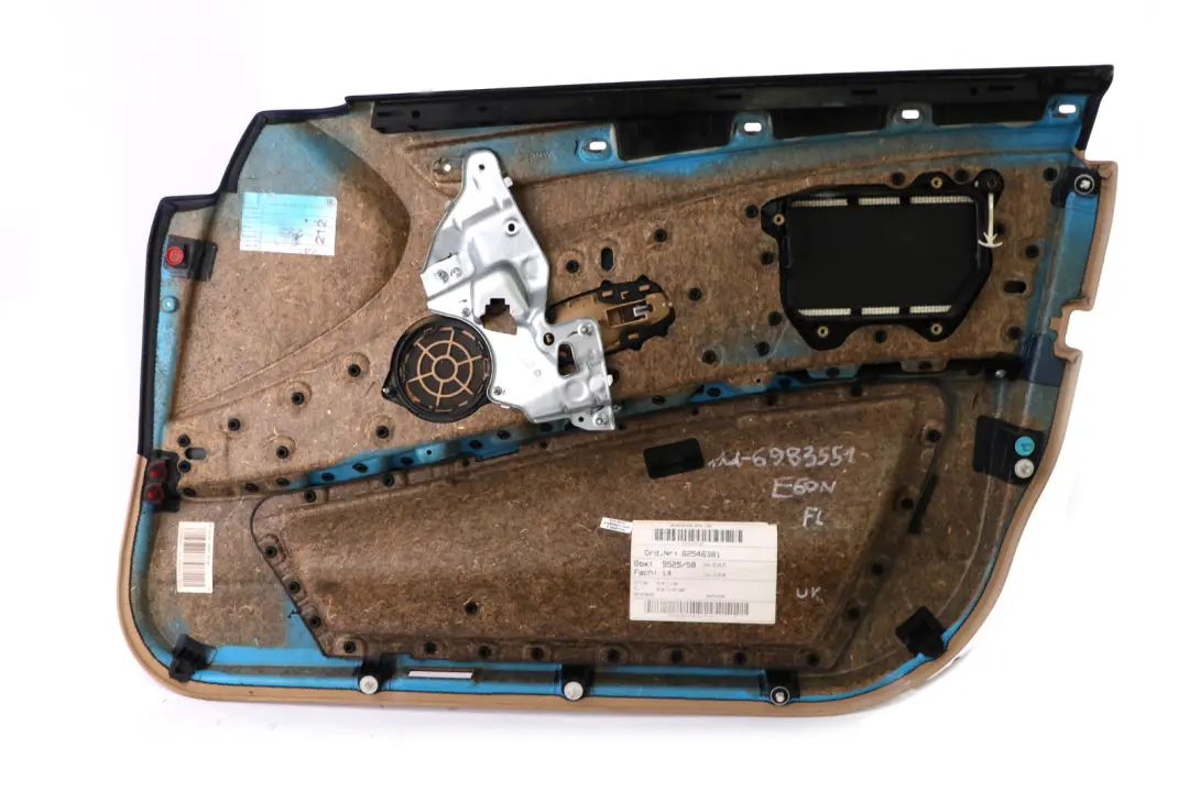 Front Left N/S Door Card Trim Panel Beige Cloth to BMW 5 Series E60 E61 LCI with Part number 6983551 BMW 5 Series E60 E61 LCI Front Left N/S Door Card Trim Panel Beige Cloth - SKU rhd-6983551 - Part number 6983551