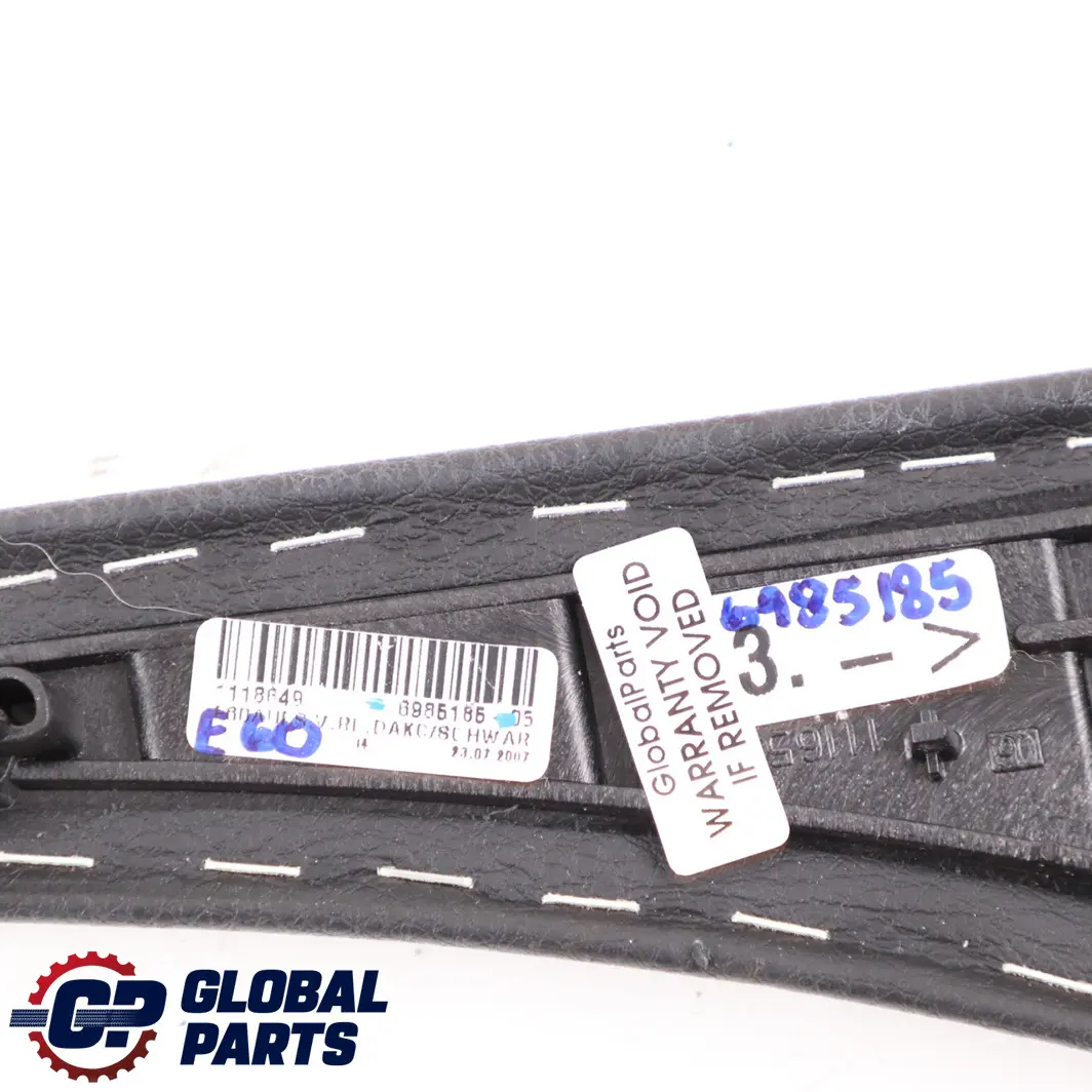 BMW 5 Series E60 E61 Centre Console Cover Trim Armrest Black - SKU rhd-6985185 - Part number 6985185
