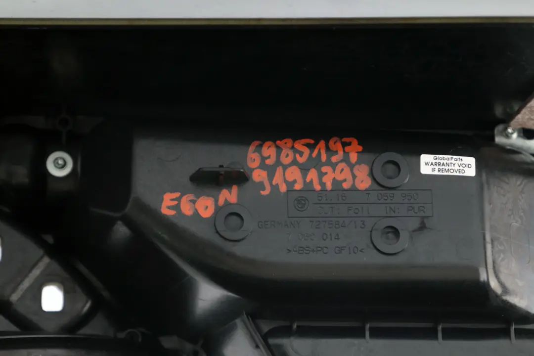 BMW 5 Series E60 E61 Grey Centre Console Part Armrest 7059950 - SKU rhd-6985197 - Part number 6985197