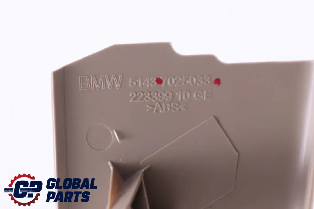 Lateral Trim Panel Front Left Leg Room Cream Beige N/S to BMW 5 Series E60 E61 LCI with Part number 6987057 BMW 5 Series E60 E61 LCI Lateral Trim Panel Front Left Leg Room Cream Beige N/S - SKU rhd-6987057 - Part number 6987057