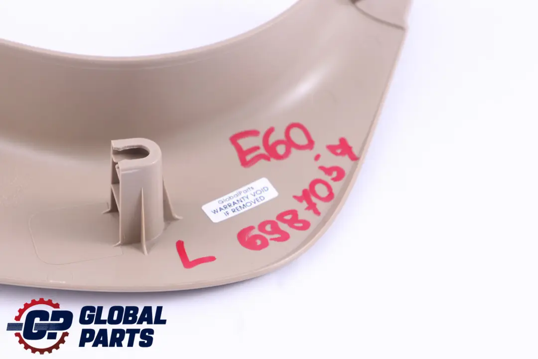 BMW 5 Series E60 E61 LCI Lateral Trim Panel Front Left Leg Room Cream Beige N/S - SKU rhd-6987057 - Part number 6987057