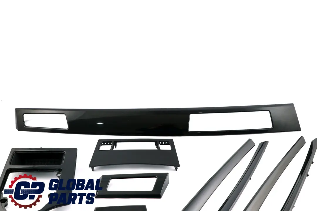 BMW 5 Series 2 E60 E61 LCI Decorative Strip Dash Interior Trim Set Diamantschwarz - SKU rhd-6989010-2 - Part number 6989010