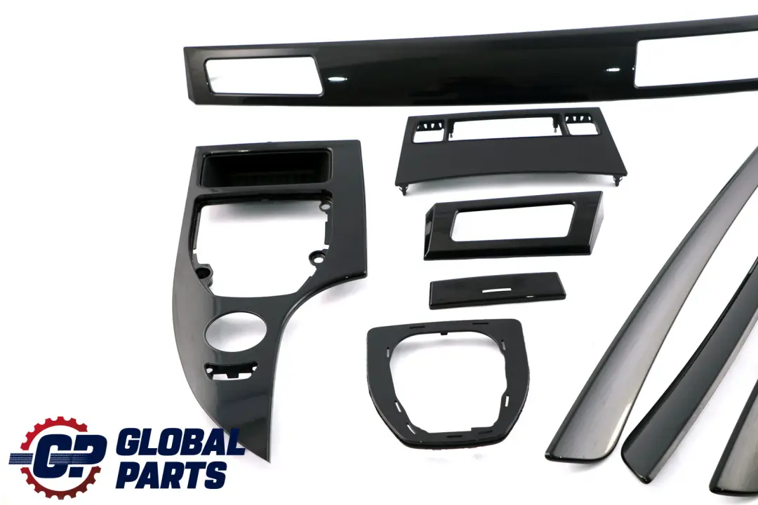BMW 5 Series 2 E60 E61 LCI Decorative Strip Dash Interior Trim Set Diamantschwarz - SKU rhd-6989010-2 - Part number 6989010