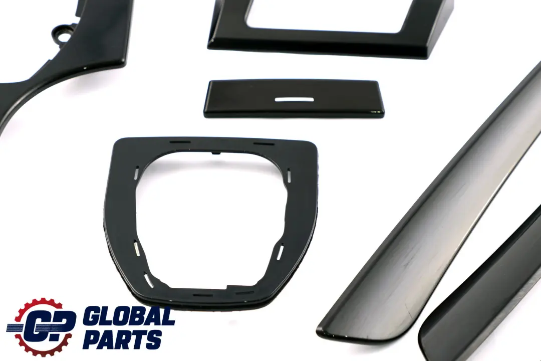 BMW 5 Series 2 E60 E61 LCI Decorative Strip Dash Interior Trim Set Diamantschwarz - SKU rhd-6989010-2 - Part number 6989010