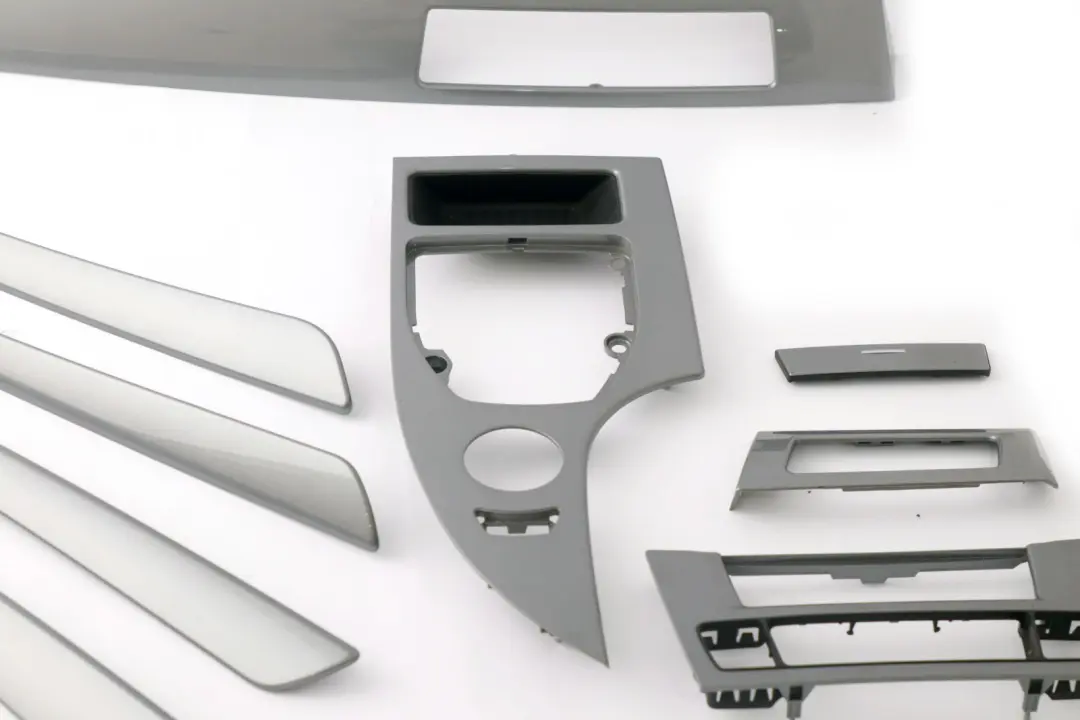 Set Decor Strip Dash Interior Trim Cover Space Grey to BMW 5 Series 1 E60 E61 LCI with Part number 6989011 BMW 5 Series 1 E60 E61 LCI Set Decor Strip Dash Interior Trim Cover Space Grey - SKU rhd-6989011-1 - Part number 6989011