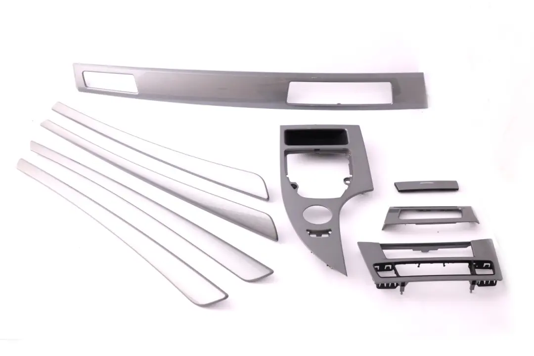 Set Decor Strip Dash Interior Trim Cover Space Grey to BMW 5 Series 1 E60 E61 LCI with Part number 6989011 BMW 5 Series 1 E60 E61 LCI Set Decor Strip Dash Interior Trim Cover Space Grey - SKU rhd-6989011-1 - Part number 6989011