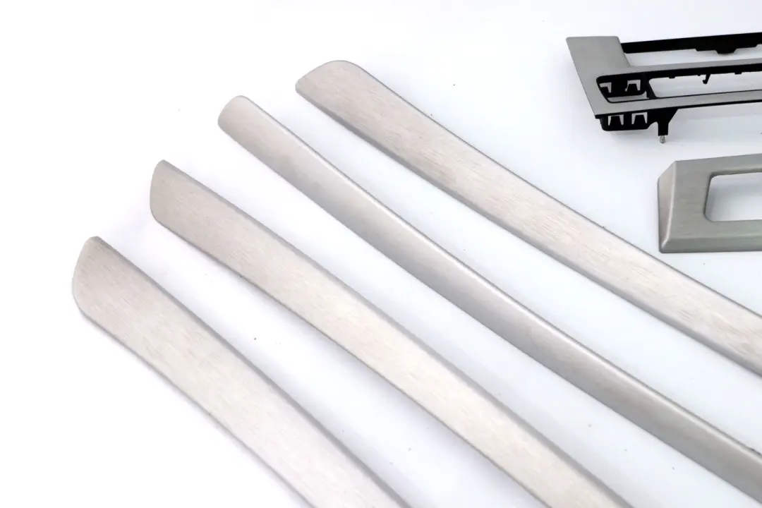 Set Decor Strip Dash Interior Trim Cover Alu Feinschliff to BMW 5 Series 2 E60 LCI with Part number 6989011 BMW 5 Series 2 E60 LCI Set Decor Strip Dash Interior Trim Cover Alu Feinschliff - SKU rhd-6989011-2 - Part number 6989011