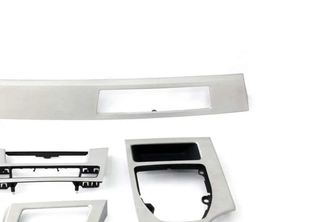 Set Decor Strip Dash Interior Trim Cover Alu Feinschliff to BMW 5 Series 2 E60 LCI with Part number 6989011 BMW 5 Series 2 E60 LCI Set Decor Strip Dash Interior Trim Cover Alu Feinschliff - SKU rhd-6989011-2 - Part number 6989011