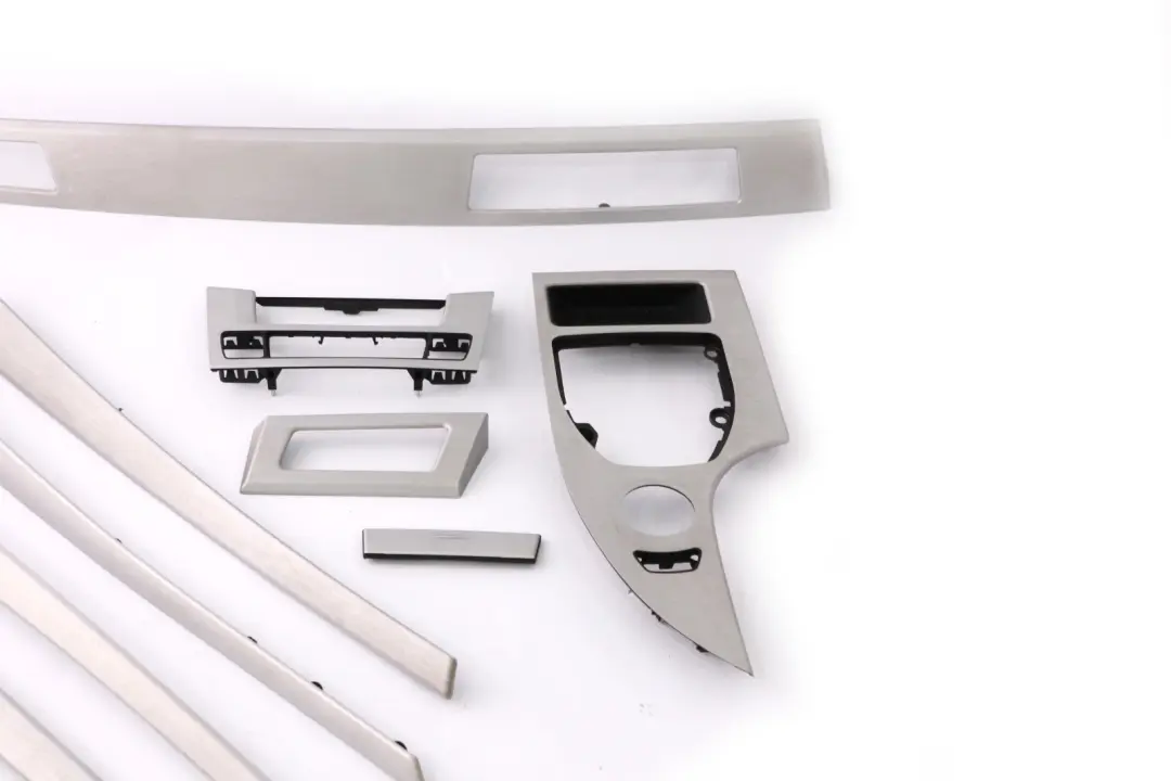 Set Decor Strip Dash Interior Trim Cover Alu Feinschliff to BMW 5 Series 2 E60 LCI with Part number 6989011 BMW 5 Series 2 E60 LCI Set Decor Strip Dash Interior Trim Cover Alu Feinschliff - SKU rhd-6989011-2 - Part number 6989011
