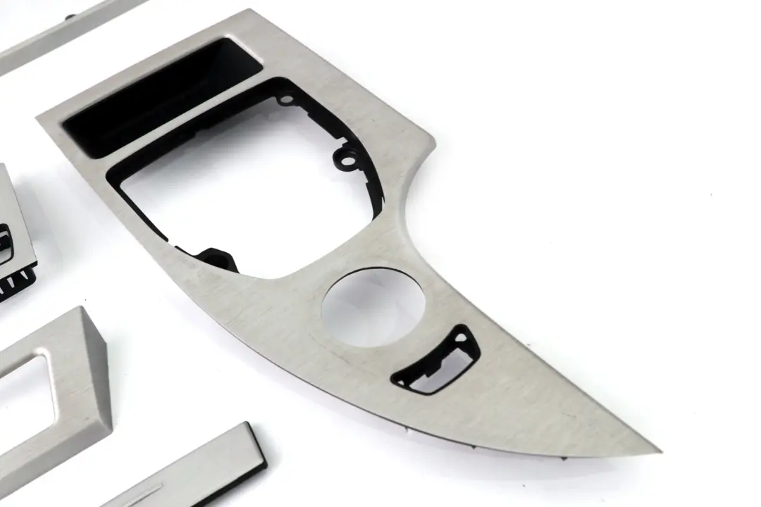 Set Decor Strip Dash Interior Trim Cover Alu Feinschliff to BMW 5 Series 2 E60 LCI with Part number 6989011 BMW 5 Series 2 E60 LCI Set Decor Strip Dash Interior Trim Cover Alu Feinschliff - SKU rhd-6989011-2 - Part number 6989011
