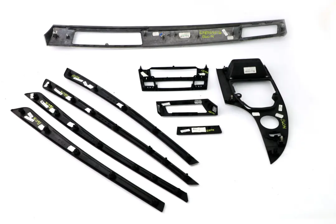 Set Decor Strip Dash Interior Trim Cover Alu Feinschliff to BMW 5 Series 2 E60 LCI with Part number 6989011 BMW 5 Series 2 E60 LCI Set Decor Strip Dash Interior Trim Cover Alu Feinschliff - SKU rhd-6989011-2 - Part number 6989011