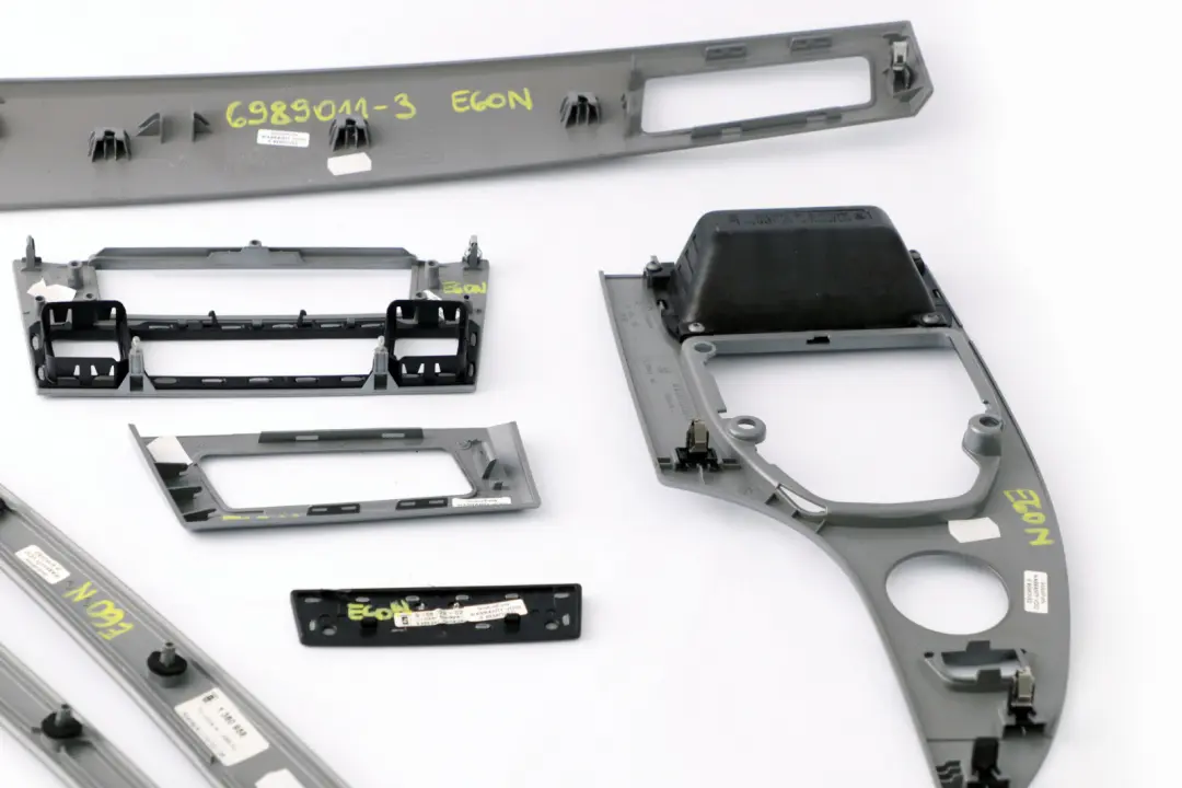 Set Decor Strip Dash Interior Trim Cover Space Grey to BMW 5 Series 3 E60 E61 LCI with Part number 6989011 BMW 5 Series 3 E60 E61 LCI Set Decor Strip Dash Interior Trim Cover Space Grey - SKU rhd-6989011-3 - Part number 6989011