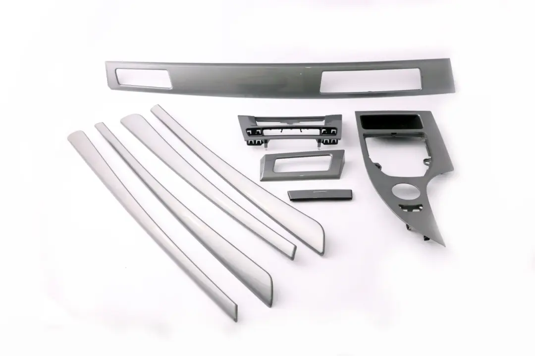 Set Decor Strip Dash Interior Trim Cover Space Grey to BMW 5 Series 3 E60 E61 LCI with Part number 6989011 BMW 5 Series 3 E60 E61 LCI Set Decor Strip Dash Interior Trim Cover Space Grey - SKU rhd-6989011-3 - Part number 6989011