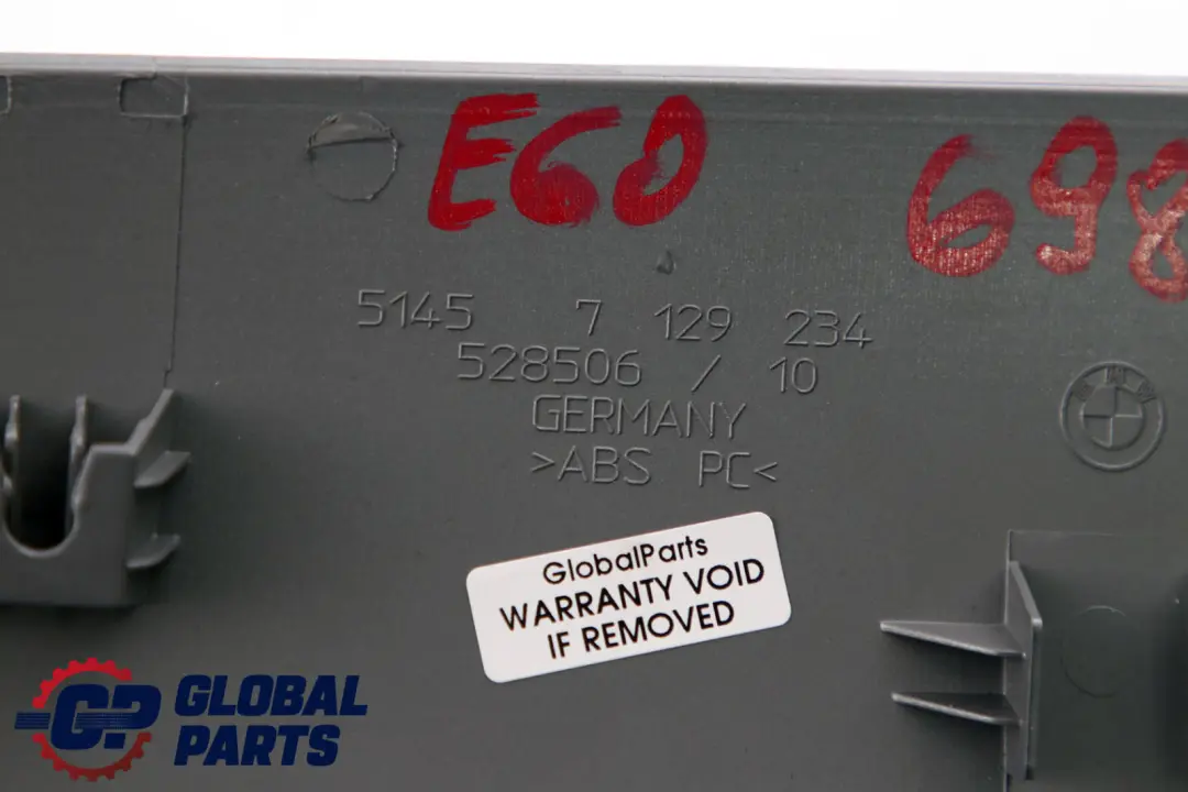 Decor Strip Dash Interior Trim Cover Space Grey to BMW 5 Series 4 E60 E61 LCI with Part number 6989011 BMW 5 Series 4 E60 E61 LCI Decor Strip Dash Interior Trim Cover Space Grey - SKU rhd-6989011-4 - Part number 6989011