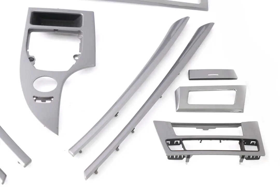 BMW 5 Series E60 E61 LCI Set Decorative Strip Dash Interior Trim Cover Grey - SKU rhd-6989011 - Part number 6989011