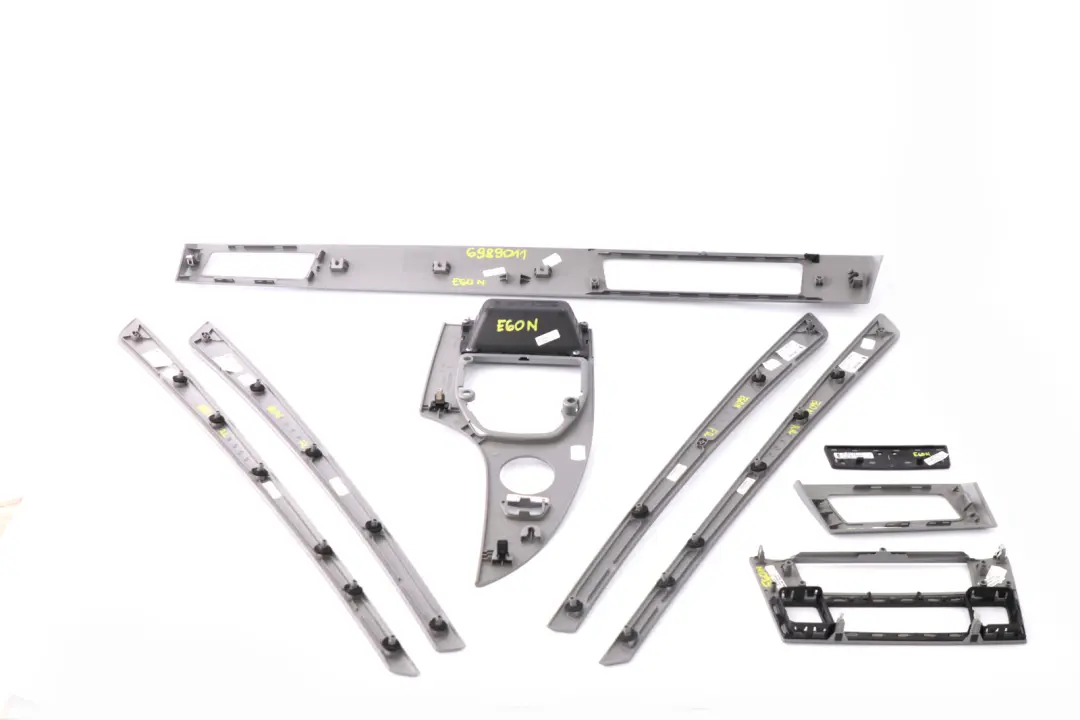 Set Decorative Strip Dash Interior Trim Cover Grey to BMW 5 Series E60 E61 LCI with Part number 6989011 BMW 5 Series E60 E61 LCI Set Decorative Strip Dash Interior Trim Cover Grey - SKU rhd-6989011 - Part number 6989011