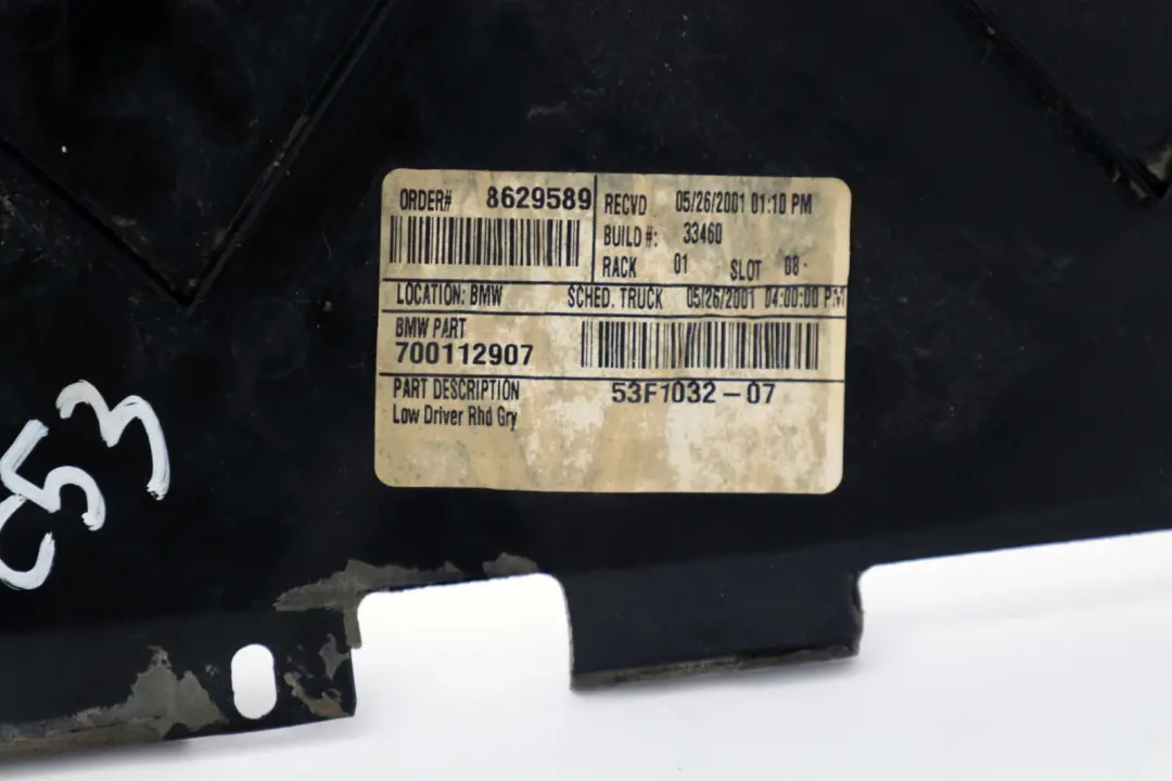 BMW X5 Series E53 Dashboard Lower Trim Panel Cover Right O/S Grey - SKU rhd-7001129 - Part number 7001129