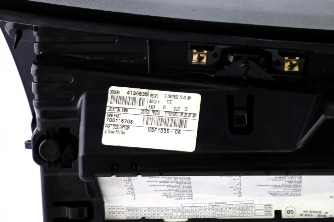BMW X5 Series 1 E53 Glove Box Storage Case Vinyl Grau Grey 8245968 - SKU rhd-7001265-1 - Part number 7001265