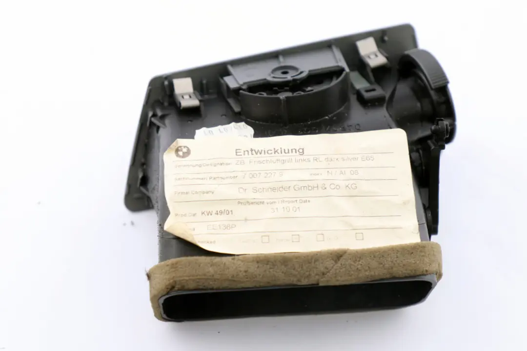 Fresh Air Grille Left N/S Dark Silver to BMW 7 Series E65 E66 E67 Cover with Part number 7007227 BMW 7 Series E65 E66 E67 Cover Fresh Air Grille Left N/S Dark Silver - SKU rhd-7007227 - Part number 7007227