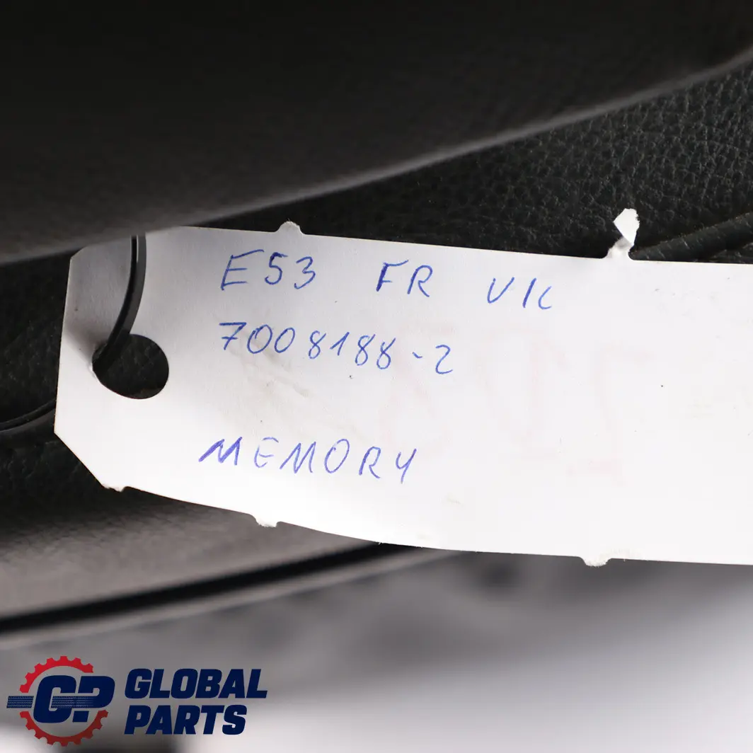 Front Right O/S Black Leather Seat Driver Side Memory to BMW X5 Series E53 Sport with Part number 7008188 BMW X5 Series E53 Sport Front Right O/S Black Leather Seat Driver Side Memory - SKU rhd-7008188-2 - Part number 7008188