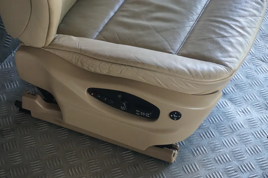 Heated Front Right O/S Beige Leather Seat Driver Side Comfort to BMW X5 Series E53 with Part number 7008201 BMW X5 Series E53 Heated Front Right O/S Beige Leather Seat Driver Side Comfort - SKU rhd-7008201-2 - Part number 7008201