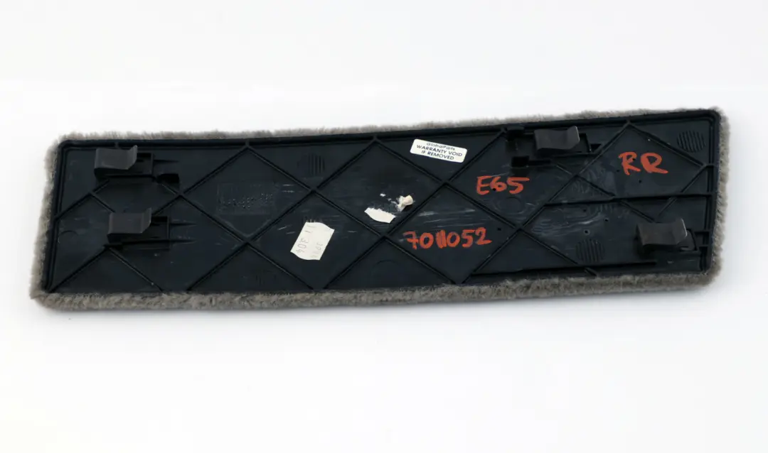 Trim Panel Centre Console Rear Right Flanellgrau to BMW 7 Series E65 E66 E67 with Part number 7011052 BMW 7 Series E65 E66 E67 Trim Panel Centre Console Rear Right Flanellgrau - SKU rhd-7011052 - Part number 7011052