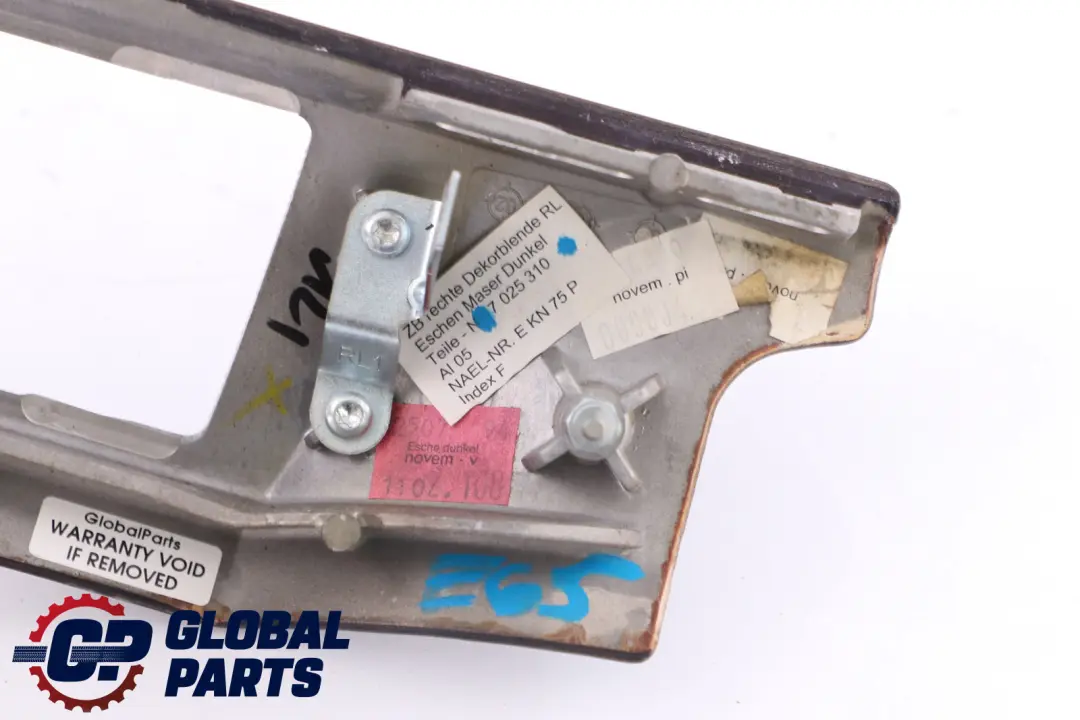 Wood Instrument Panel Right O/S Esche Dunkel to BMW 7 Series E65 E66 with Part number 7025310 BMW 7 Series E65 E66 Wood Instrument Panel Right O/S Esche Dunkel - SKU rhd-7025310 - Part number 7025310