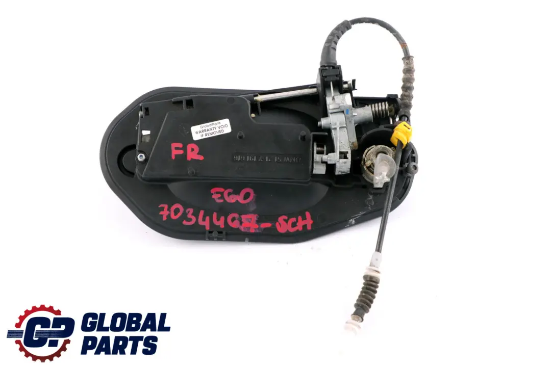 BMW 5 Series E60 E61 Complete Front Right Grab Handle O/S Schwarz 2 Black 668 - SKU rhd-7034467-SCH - Part number 7034467