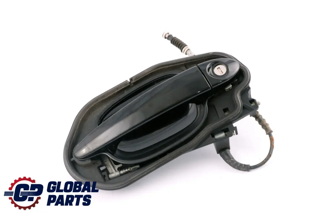 BMW 5 Series E60 E61 Complete Front Right Grab Handle O/S Schwarz 2 Black 668 - SKU rhd-7034467-SCH - Part number 7034467