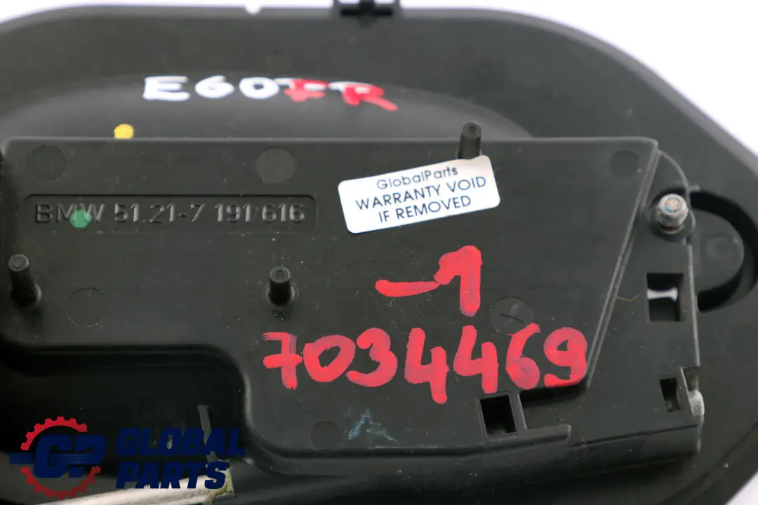 Front Right O/S Outside Door Grab Handle Carrier Base to BMW 5 Series E60 E61 with Part number 7034469 BMW 5 Series E60 E61 Front Right O/S Outside Door Grab Handle Carrier Base - SKU rhd-7034469-1 - Part number 7034469
