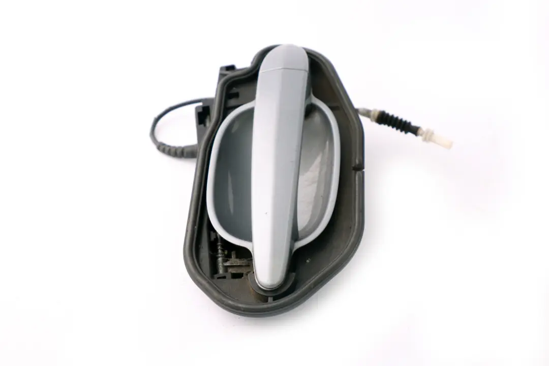 Complete Front Left Grab Handle N/S Silbergrau Grey to BMW 5 Series E60 E61 LCI with Part number 7034469 BMW 5 Series E60 E61 LCI Complete Front Left Grab Handle N/S Silbergrau Grey - SKU rhd-7034469-SBG - Part number 7034469