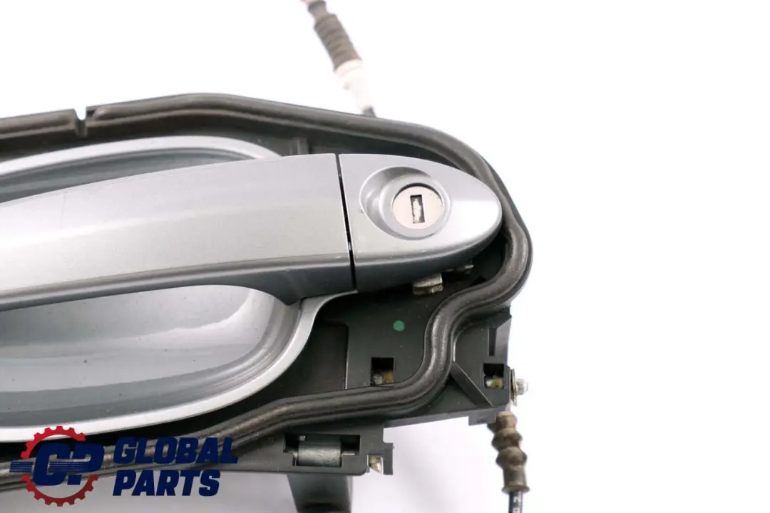 BMW 5 Series 2 E60 E61 Complete Front Right Grab Handle O/S Silbergrau Grey A08 - SKU rhd-7034469-SBG2 - Part number 7034469