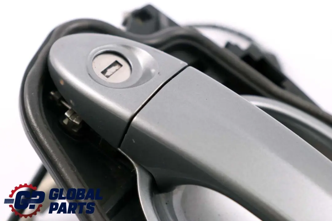 BMW 5 Series 2 E60 E61 Complete Front Right Grab Handle O/S Silbergrau Grey A08 - SKU rhd-7034469-SBG2 - Part number 7034469