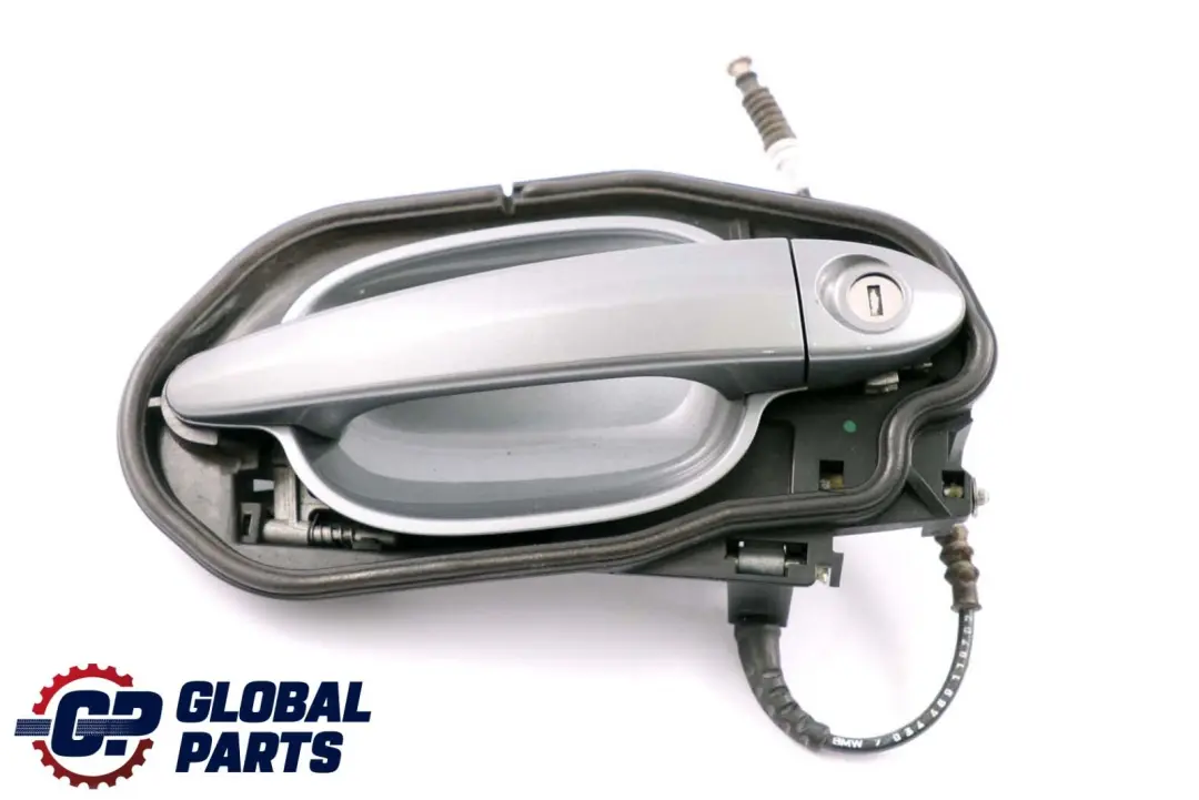 BMW 5 Series 2 E60 E61 Complete Front Right Grab Handle O/S Silbergrau Grey A08 - SKU rhd-7034469-SBG2 - Part number 7034469