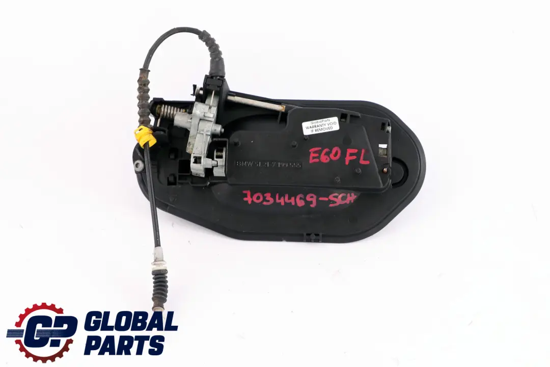 BMW 5 Series E60 E61 Complete Front Left Grab Handle N/S Schwarz 2 Black - SKU rhd-7034469-SCH - Part number 7034469