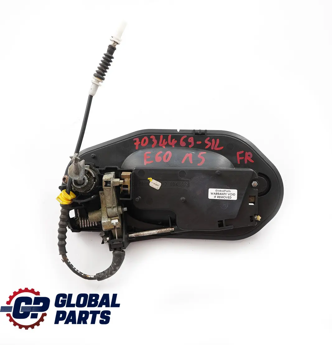 BMW 5 Series E60 E61 Complete Front Right Grab Handle O/S Silverstone 2 A29 - SKU rhd-7034469-SIL - Part number 7034469