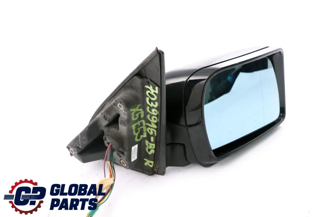 BMW X5 Series E53 Sports Package Heated Right Wing Mirror O/S Black Sapphire - SKU rhd-7039916-BS - Part number 7039916