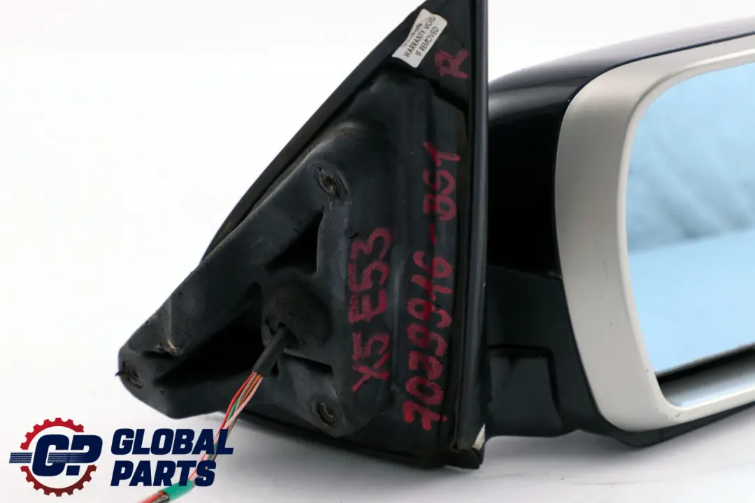 BMW X5 Series 1 E53 Sports Package Memory Right Wing Mirror O/S Black Sapphire - SKU rhd-7039916-BS1 - Part number 7039916