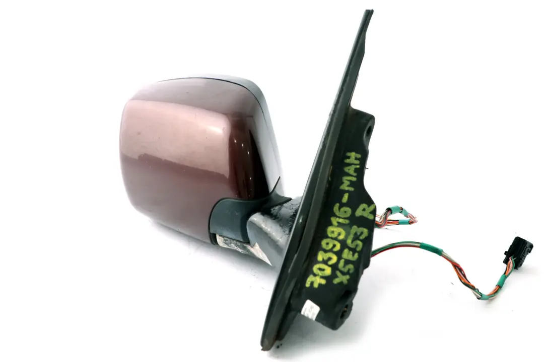 High Gloss Heated Right Wing Mirror O/S Mahagoni 436 to BMW X5 Series E53 M Sport with Part number 7039916 BMW X5 Series E53 M Sport High Gloss Heated Right Wing Mirror O/S Mahagoni 436 - SKU rhd-7039916-MAH - Part number 7039916