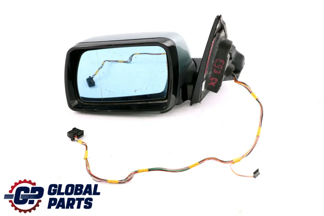 BMW X5 Series E53 Sport High Gloss Left Wing Mirror N/S Graugruen Grey Green - SKU rhd-7039919-GG - Part number 7039919