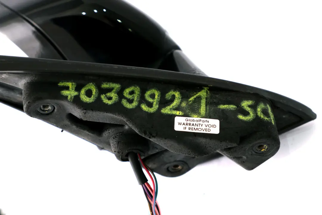 BMW X5 E53 M Sport High Gloss Auto Dip Power Fold Left Wing Mirror N/S Black 668 - SKU rhd-7039921-SCH - Part number 7039921