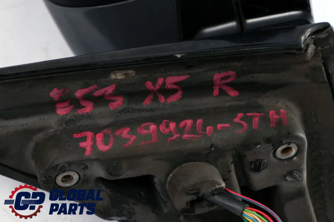 Dip High Gloss Right Wing Mirror O/S Stahlgrau Grey 400 to BMW X5 E53 Sport Auto with Part number 7039924 BMW X5 E53 Sport Auto Dip High Gloss Right Wing Mirror O/S Stahlgrau Grey 400 - SKU rhd-7039924-STH - Part number 7039924