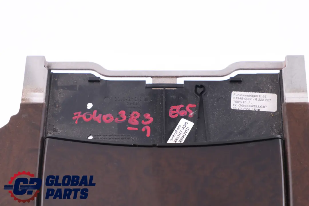 Module Carrier Centre Console Wood Ashtray Esche Dunkel to BMW 7 Series 1 E65 E66 with Part number 7040383 BMW 7 Series 1 E65 E66 Module Carrier Centre Console Wood Ashtray Esche Dunkel - SKU rhd-7040383-1 - Part number 7040383